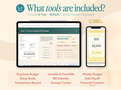 Paycheck Budget Spreadsheet Biweekly Bill Tracker Savings Goals Personal Budget Google Sheets Financial Planner Weekly Budget Template
