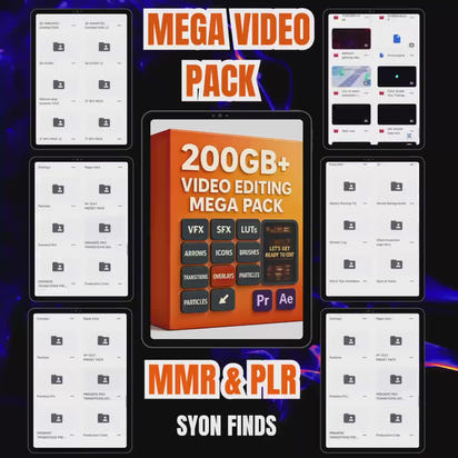 200GB Video Editing Bundle: LUTs, SFX, Templates - Premiere Pro, CapCut, After Effects Digital Download