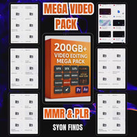 200GB Video Editing Bundle: LUTs, SFX, Templates - Premiere Pro, CapCut, After Effects Digital Download